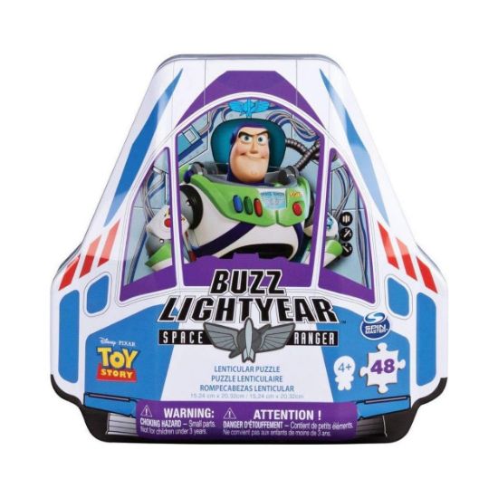 Picture of Spin Master - Toy Story Buzz Lightyear Lenticular Puzzle in a Shaped Tin Packaging (20108499)