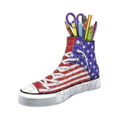 Picture of Ravensburger 3D Puzzle: Sneaker American Flag Pen Holder with Candle (108 pcs) (12549)