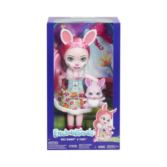 Picture of Mattel Enchantimals Huggable Cuties Big Doll - Bree Bunny & Twist (30cm) (FRH52)