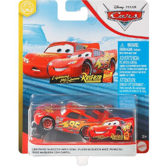 Picture of Mattel Disney Pixar: Cars - Lightning Mcqueen with Rusteze Sign (GCC81)