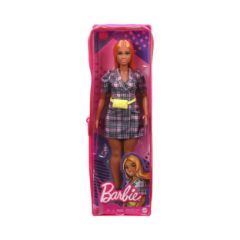 Picture of Mattel Barbie Doll - Fashionistas #161 - Puff Sleeve Plaid Blazer Dress Curvy Doll (GRB53)