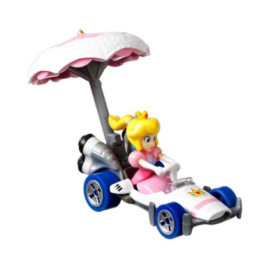 Picture of Mattel Hot Wheels Mario Kart: Princess Peach B-Dasher + Peach Parasol (GVD36)