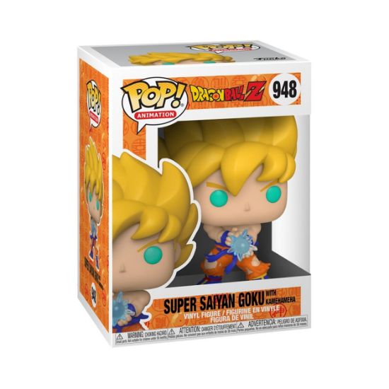Picture of Funko Pop! Animation: Dragon Ball Z S9 - Super Saiyan Goku with Kamehameha Wave #948 Vinyl Figure