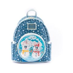 Picture of Loungefly Disney Snowman Minnie Mickey Snow Globe Mini Backpack (WDBK1850)