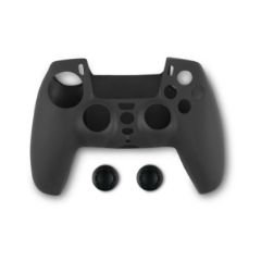 Picture of Spartan Gear - Controller Silicon Skin Cover and Thumb Grips (compatible with playstation 5) (colour: Black)