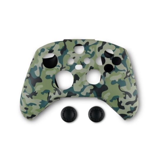 Picture of Spartan Gear - Controller Silicon Skin Cover and Thumb Grips (compatible with xbox series x/s) (colour: Green Camo)