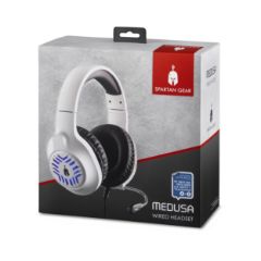 Picture of Spartan Gear - Medusa Wired Headset (compatible with PC, playstation 4, playstation 5, xboxone, xbox series x/s, switch) (color: White/Black)