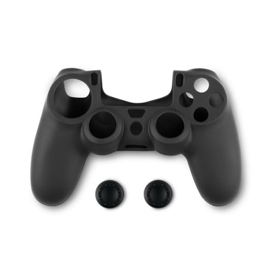 Picture of Spartan Gear - Controller Silicon Skin Cover and Thumb Grips (compatible with playstation 4) (colour: Black)