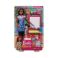 Picture of Mattel Barbie You Can be Anything - Dark Skin Doll Art Teacher with Brunette kid Doll (GJM30)