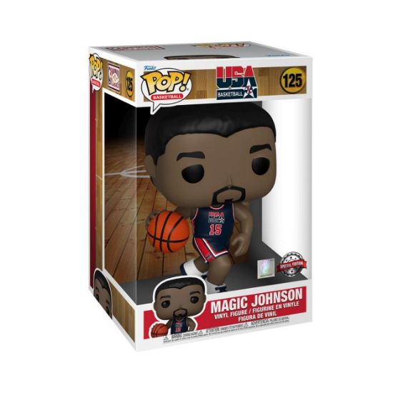 Picture of Funko Pop! Jumbo: USA Basketball - Magic Johnson (1992 Team USA Navy Uni) (Special Edition) #125 Vinyl Figure (10")