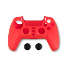 Picture of Spartan Gear - Controller Silicon Skin Cover and Thumb Grips (compatible with playstation 5) (colour: Red)