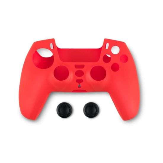 Picture of Spartan Gear - Controller Silicon Skin Cover and Thumb Grips (compatible with playstation 5) (colour: Red)