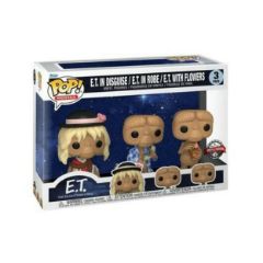 Picture of Funko Pop! 3-Pack Movies: E.T. - E.T. in Disguise / E.T. in Robe / E.T. with Flowers (Special Edition) Vinyl Figures