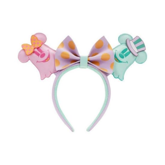 Picture of Loungefly Disney - Pastel Ghost Minnie Mouse And Mickey Mouse (Glow In The Dark) Ears Headband (WDHB0106)