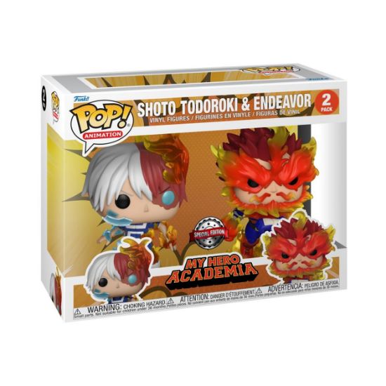 Picture of Funko Pop! 2-Pack Animation: My Hero Academia S9 - Shoto Todoroki & Endeavor (Special Edition) Vinyl Figure