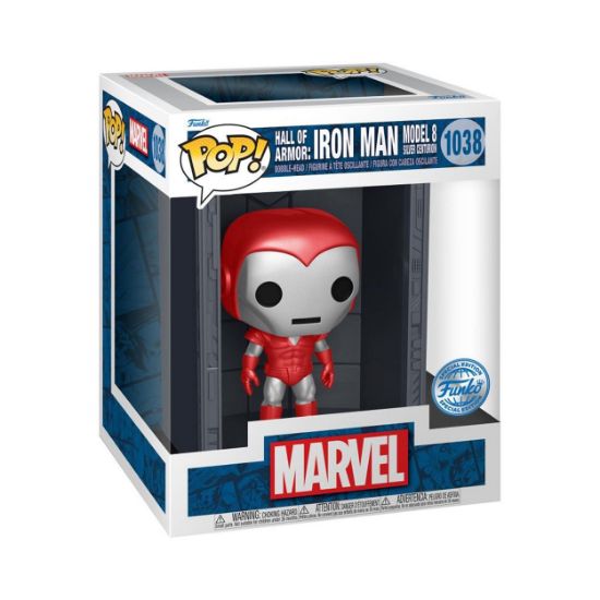 Picture of Funko Pop! Deluxe: Marvel Hall of Armor: Iron Man Model 8 Silver Centurion (Mettalic) (PX Previews Exclusive) #1038 Bobble-Head Vinyl Figure