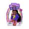 Picture of Mattel Barbie Extra Minis - Dark Skin Doll Wearing Faux Fur Coat Purple (HGP63)