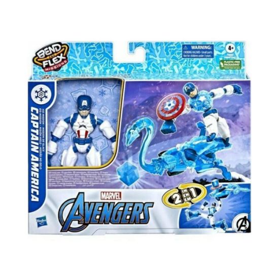 Picture of Hasbro Marvel Avengers: Bend And Flex Missions - Captain America Action Figure (2 in1) (F5868)