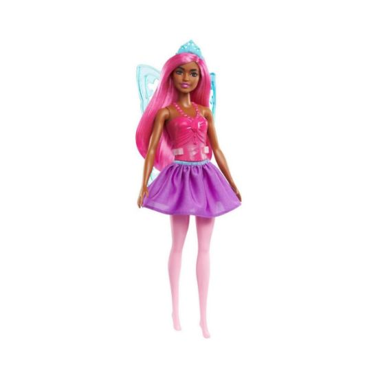 Picture of Mattel Barbie Fairy Ballet Dancer - Purple Hair Dark Skin Doll (GXD60)