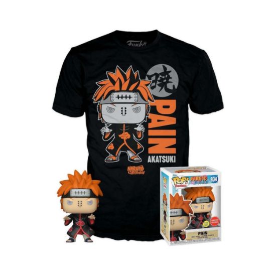 Picture of Funko Pop! & Tees (Adult): Naruto Shippuden - Pain (PU/Glows in the Dark) Vinyl Figure and T-Shirt (M)