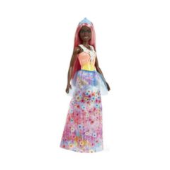 Picture of Mattel Barbie Dreamtopia: Princess Dark Skin Doll with Light-Pink Hair (HGR14)