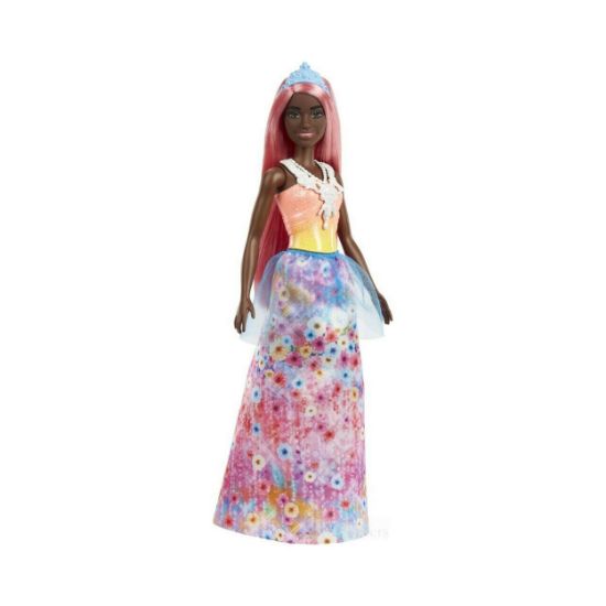 Picture of Mattel Barbie Dreamtopia: Princess Dark Skin Doll with Light-Pink Hair (HGR14)