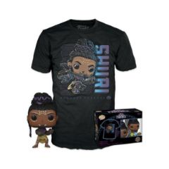 Picture of Funko Pop! & Tees (Adult): Marvel Black Panther - Shuri (Glows in the Dark) Bobble-Head Vinyl Figure & T-Shirt (L)