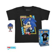 Picture of Funko Pocket Pop! & Tee (Child): Sonic The Hedgehog - Sonic Vinyl Figure & T-Shirt (S)