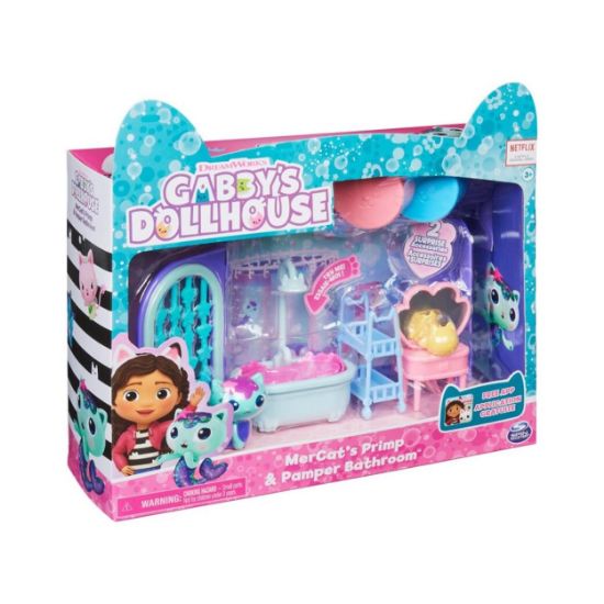 Picture of Spin Master Gabby's Dollhouse: 'Mercat' Primp & Pamper Bathroom Deluxe Room Set (20130504)