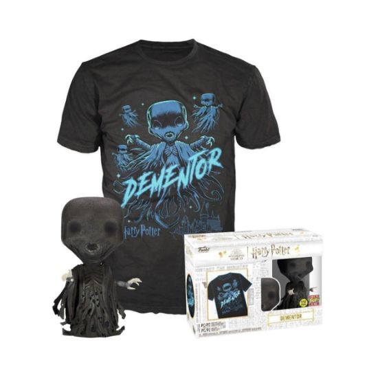 Picture of Funko Pop! & Tee (Adult): Harry Potter - Dementor (Glows in the Dark) Vinyl Figure and T-Shirt (S)