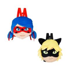 Picture of P.M.I. Miraculous Plush Backpacks 30cm (Random-2 characters to collect-Lady Bug/Black-Cat Noar) (MLB7008)