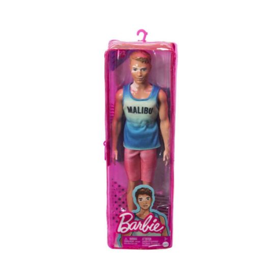 Picture of Mattel Barbie Ken Doll - Fashionistas #192 Blue Ombre "Malibu" Tank, Red Shorts Vitiligo Doll (HBV26)