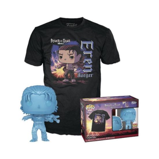 Picture of Funko Pop! & Tee (Adult): Attack on Titan Final Season - Eren Jaeger (with Marks) Vinyl Figure and T-Shirt (L)