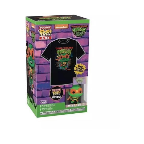 Picture of Funko Pocket Pop! & Tee (Child): Teenage Mutant Ninja Turtles Mutant Mayhem - Michelangelo Vinyl Figure and T-Shirt (S)