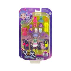 Picture of Mattel Polly Pocket: Medium Pack - Morning Walk Doll with Pet (HKV94)