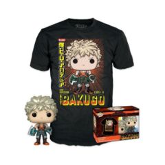 Picture of Funko Pop! & Tee (Adult): My Hero Academia - Katsuki Bakugo (Metallic) (Special Edition) Vinyl Figure & T-Shirt (M)