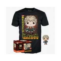 Picture of Funko Pop! & Tee (Adult): My Hero Academia - Katsuki Bakugo (Metallic) (Special Edition) Vinyl Figure & T-Shirt (XL)