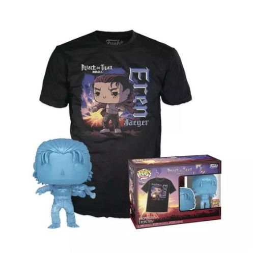 Picture of Funko Pop! & Tee (Adult): Attack on Titan Final Season - Eren Jaeger (with Marks) Vinyl Figure and T-Shirt (XL)