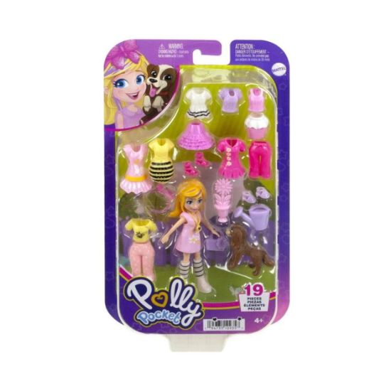 Picture of Mattel Polly Pocket: Medium Pack - Flowers Doll with Pet (HKV89)