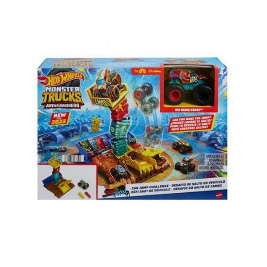 Picture of Mattel Hot Wheels Monster Trucks: Arena Smashers - Car Jump Challenge Playset (HNB94)