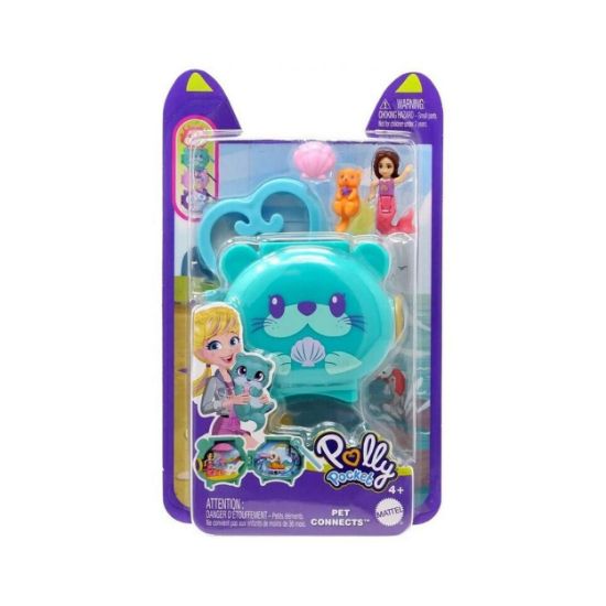 Picture of Mattel Polly Pocket Mini: Pet Connects - Otter Compact Playset (HKV48)