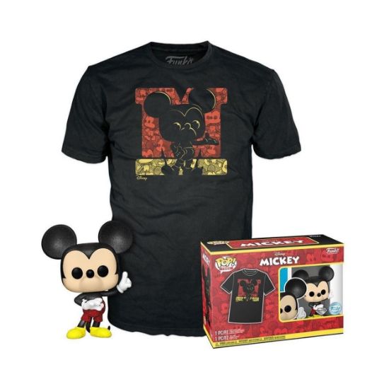 Picture of Funko Boxed Pop! & Tees (Adult): Disney - Mickey Mouse (Diamond Collection) (Special Edition) Vinyl Figure & T-Shirt (L)