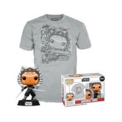 Picture of Funko Pop! & Tees (Adult): Disney Star Wars - Ahsoka Tano (Glows in the Dark) Bobble-Head Vinyl Figure & T-Shirt (L)