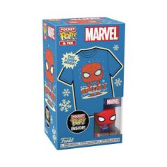 Picture of Funko Pocket Pop! & Tee (Child): Marvel - Holiday Spiderman Vinyl Figure & T-Shirt (M)