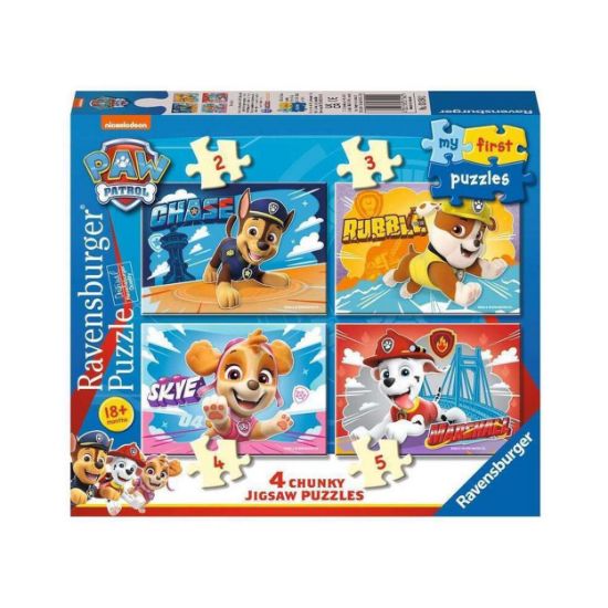 Picture of Ravensburger My First Puzzles: Paw Patrol 4 Chunky Jigsaw Puzzles (03154)