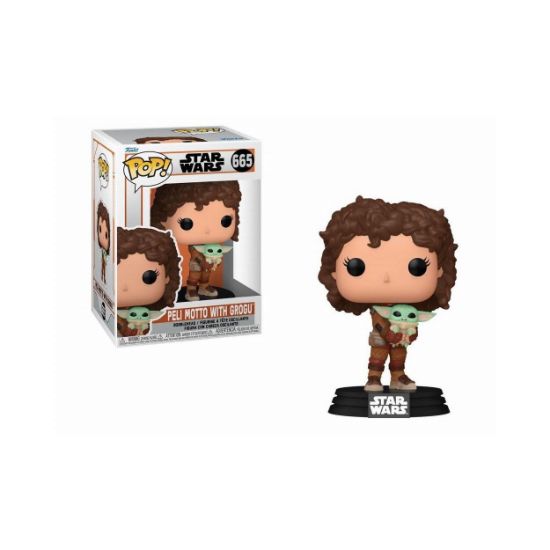 Picture of Funko Pop! Disney Star Wars: The Mandalorian - Peli Motto with Grogu #665 Bobble-Head Vinyl Figure