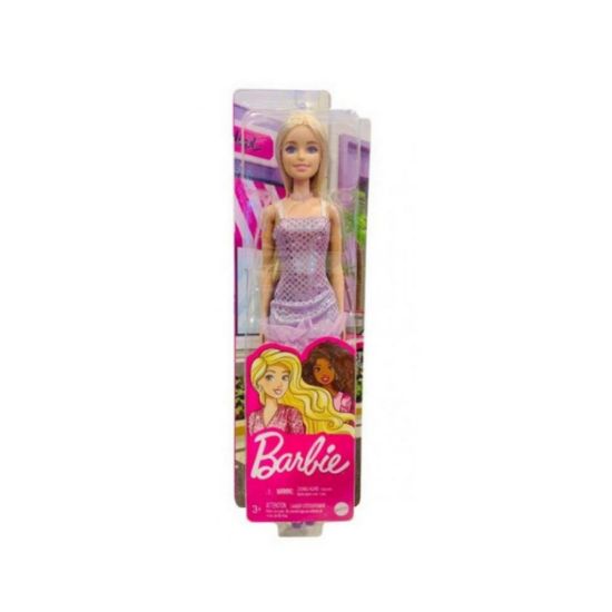 Picture of Mattel Barbie: Glitz Outfits - Brown Hair Doll with Purple Dress (HJR93)