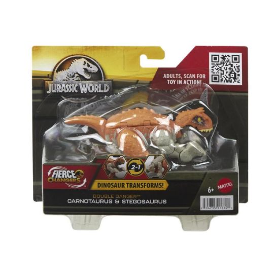 Picture of Mattel Jurassic World: Fierce Changers Double Danger - Carnotaurus & Stegosaurus (HLP07)