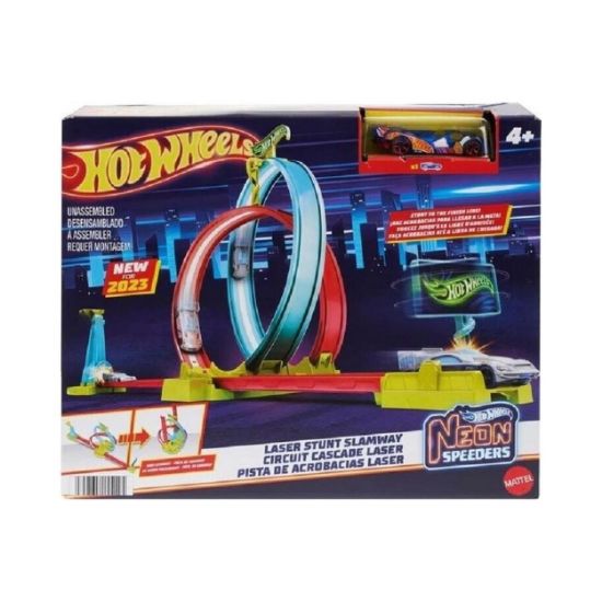 Picture of Mattel Hot Wheels Neon Speeders - Laser Stunt Slamway (HPC05)