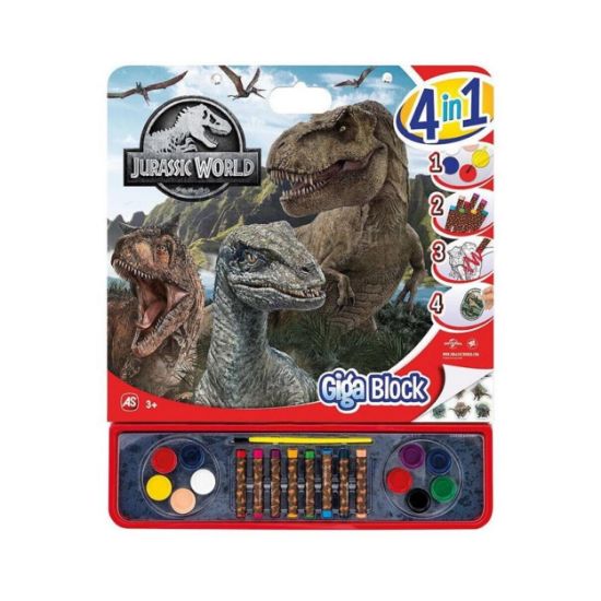 Picture of Giga Block Drawing Set Jurassic World 4 In 1 For Ages 3+